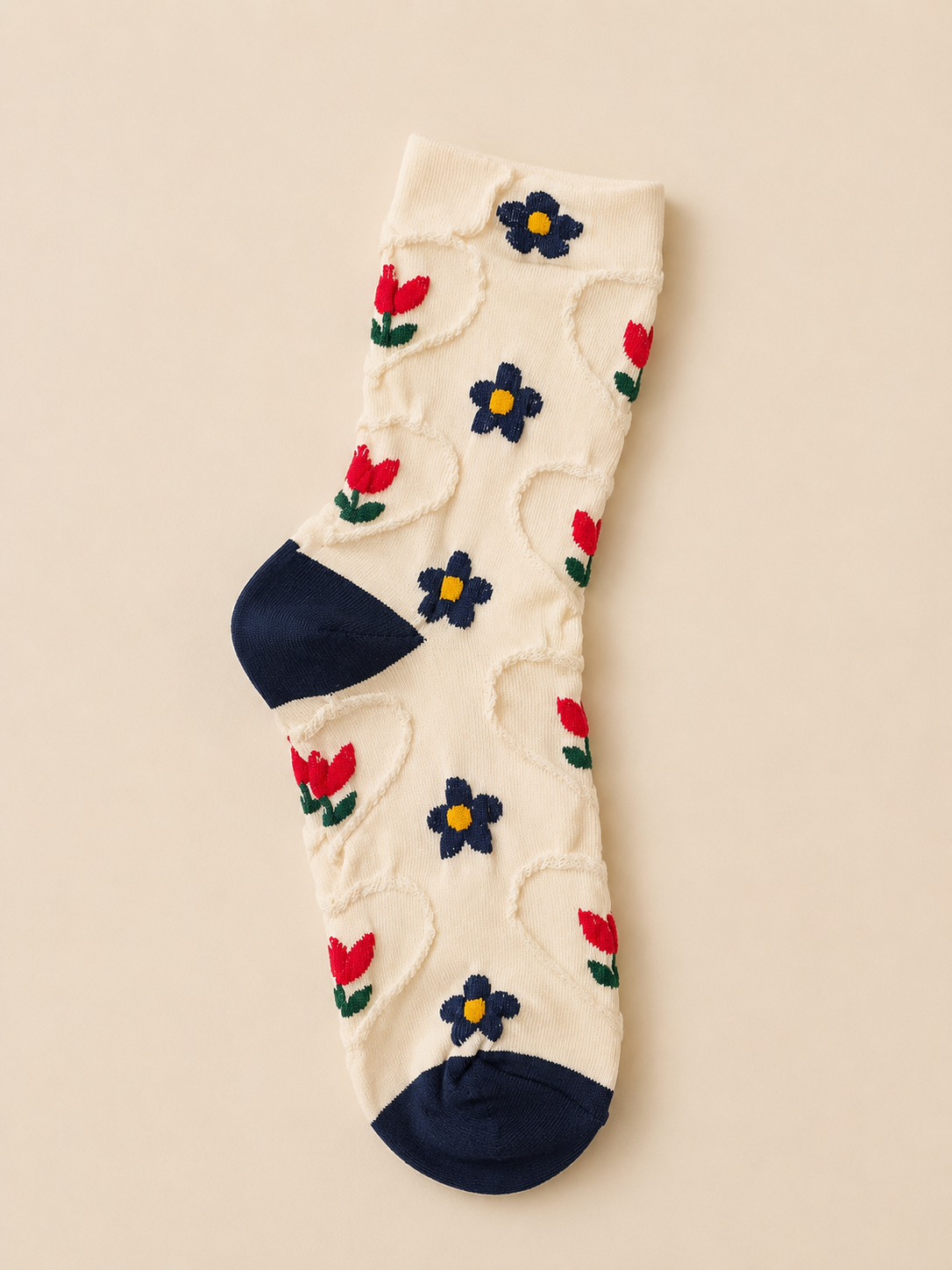 Flower Shy Sock