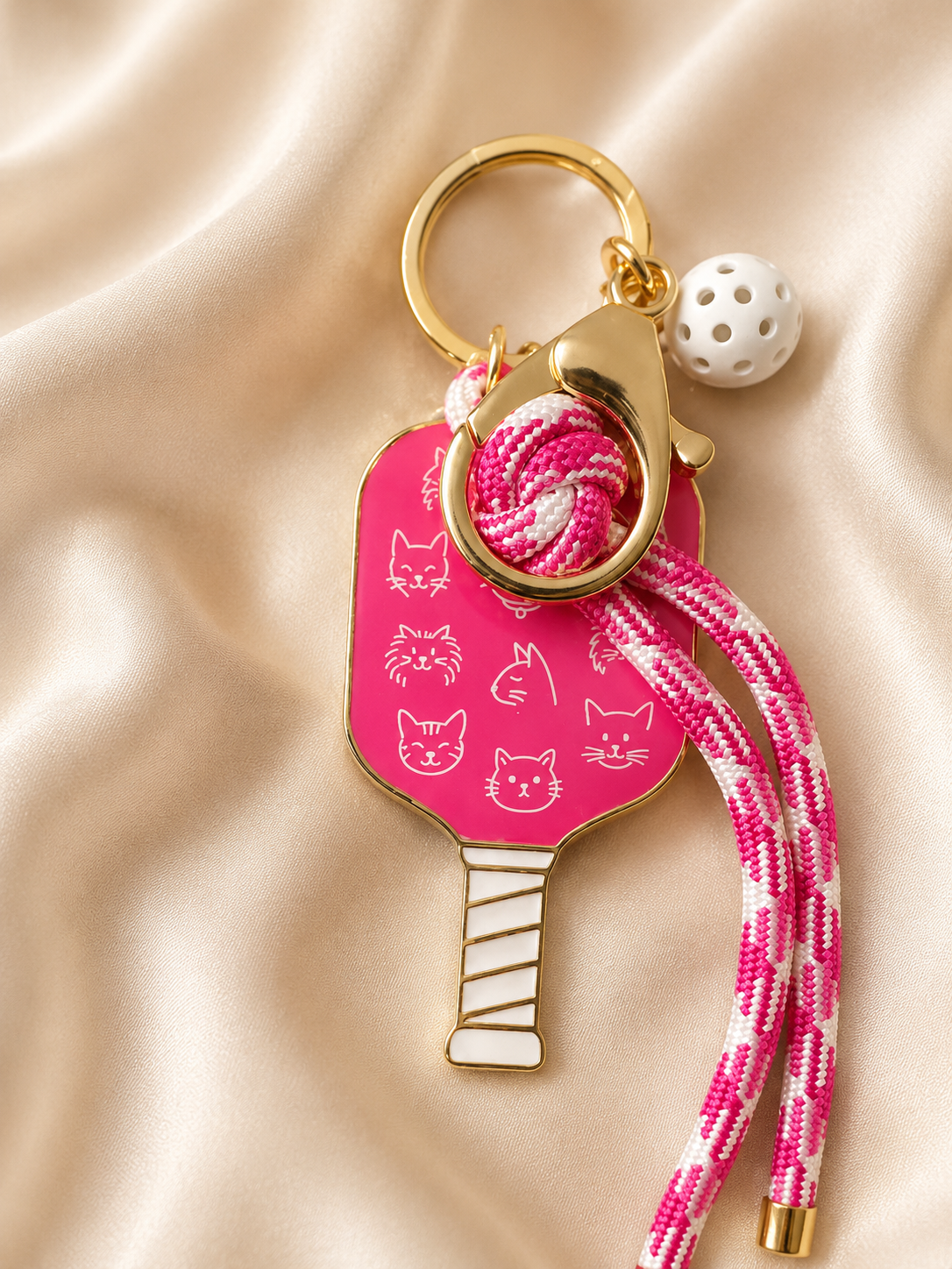 Pickle ball Play Key Chain