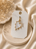 Pearl Heart Bag Charm