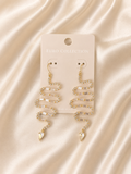 Clear Snake Earrings