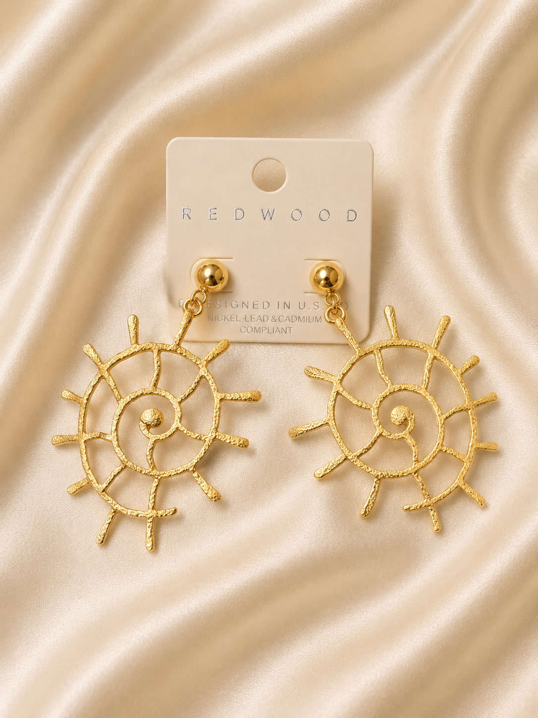 Red Wood Earring